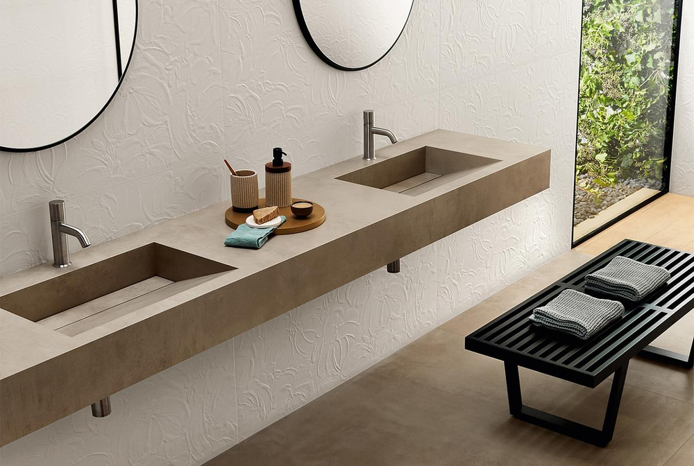 Atlas Concorde 3D Wall Plaster Plain White 50x120