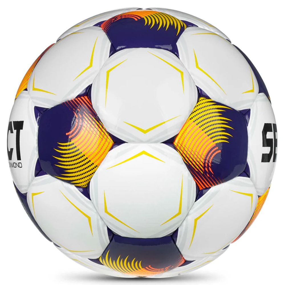 Мяч футб. SELECT Diamond V26, 0855371010, р.5, FIFA Basic, 32п, ТПУ, руч.сш, бело-оранж-фиолет
