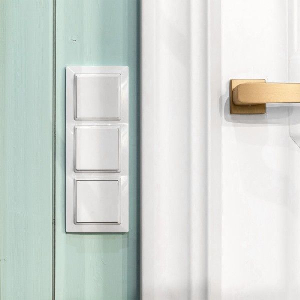 Выключатель одноклавишный (белый)