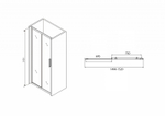 Душевая дверь Abber Schwarzer Diamant 150 AG30150BH профиль Черный стекло прозрачное