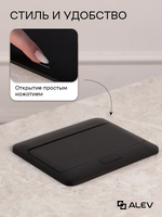 Горизонтальная двойная розетка, черная