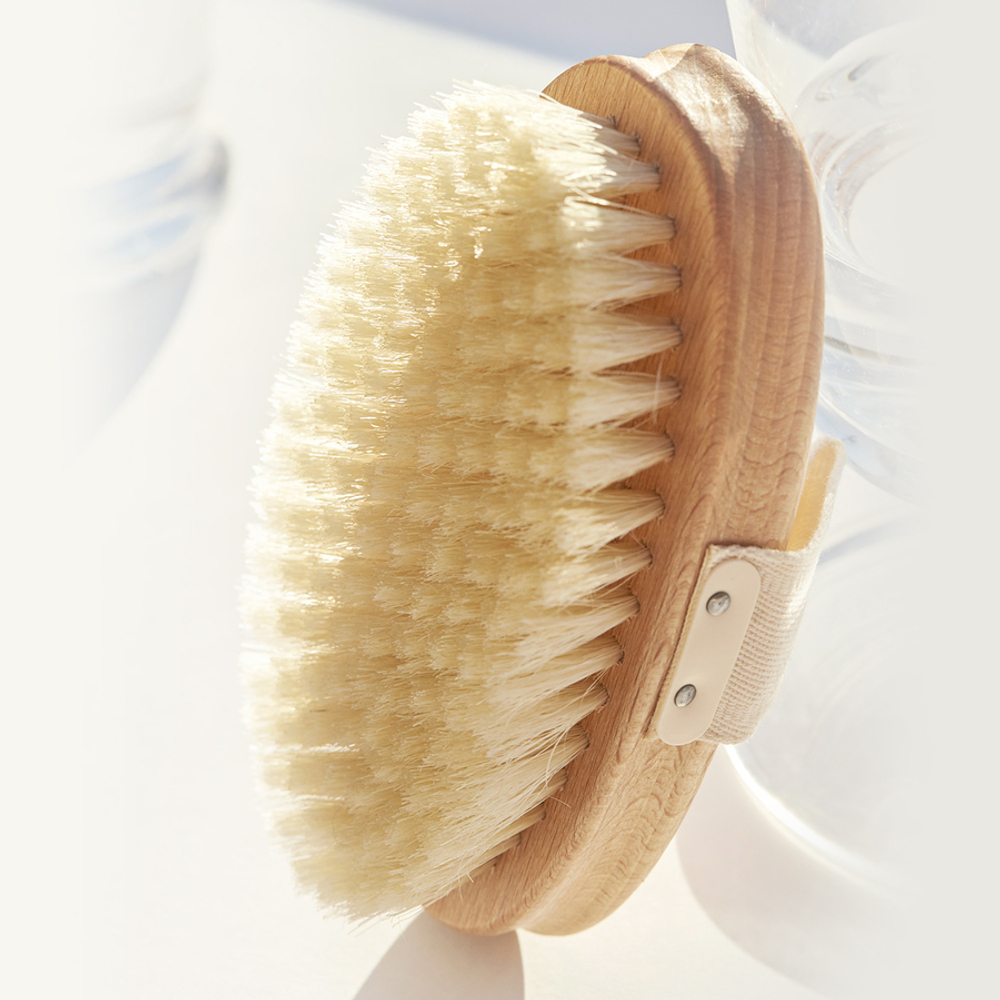 MILA MOURSI Щетка для сухого массажа тела и улучшения микроциркуляции REJUVENATING DRY BODY BRUSH