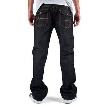 Джинсы прямые LRG King Creative True Straight темно-синие