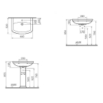 Раковина подвесная Vitra Serenada 69.5х52 см, белая 4218B003-0001