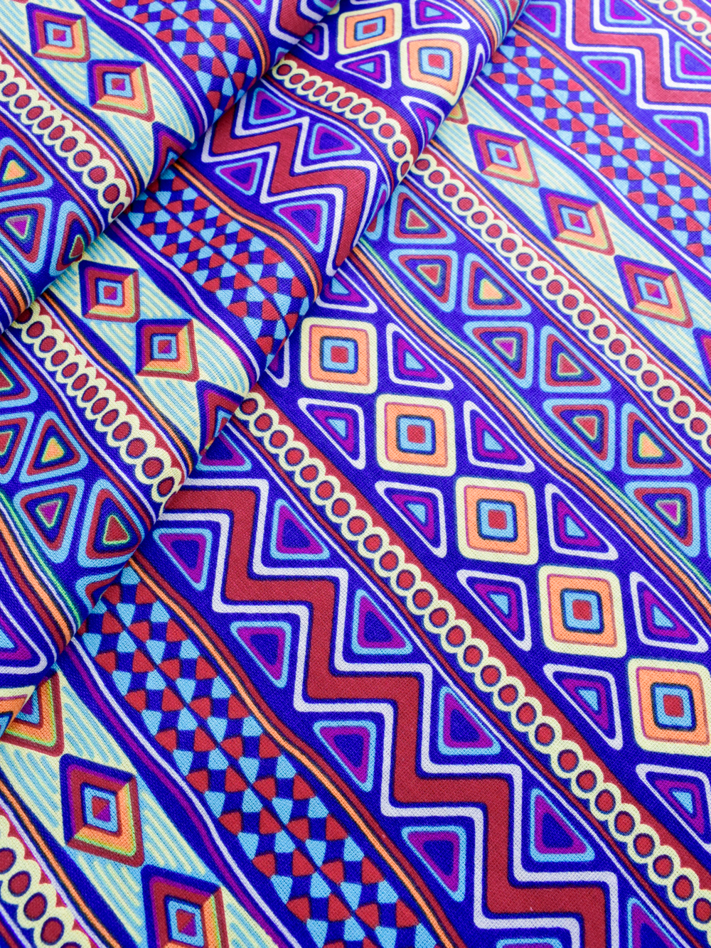 Ткань бязь плательная, рис. " Африканский орнамент", ширина 150 см, арт. 1032