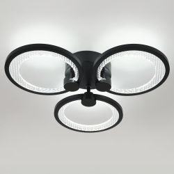 Светильник потолочный светодиодный ЭРА Модерн Odry CLL-1-46W 3K-6,5K RC BK с ДУ черный