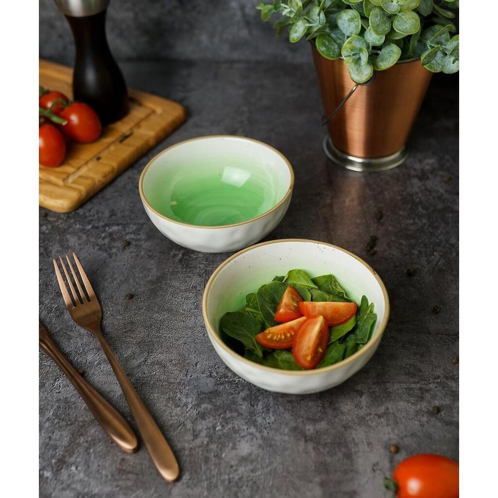 Салатник 360 мл d 12,8 см h5,5 см зеленый фарфор "The   Eco" P.L. Proff Cuisine [6]