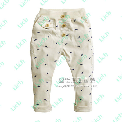 Штаны с контрастным изображением дельфинов