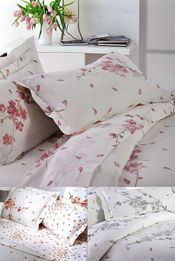 Постельное белье 2 спальное евро макси Mirabello Rami di Pesco перкаль розовое Италия