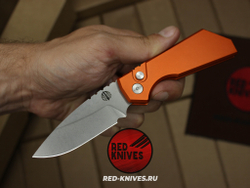 Нож Pro-Tech Strider PT Auto - оранж рук, светлый клинок RK/Н119