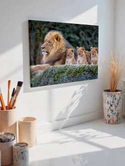 Картина на стену 40 X 50 Лев и львята