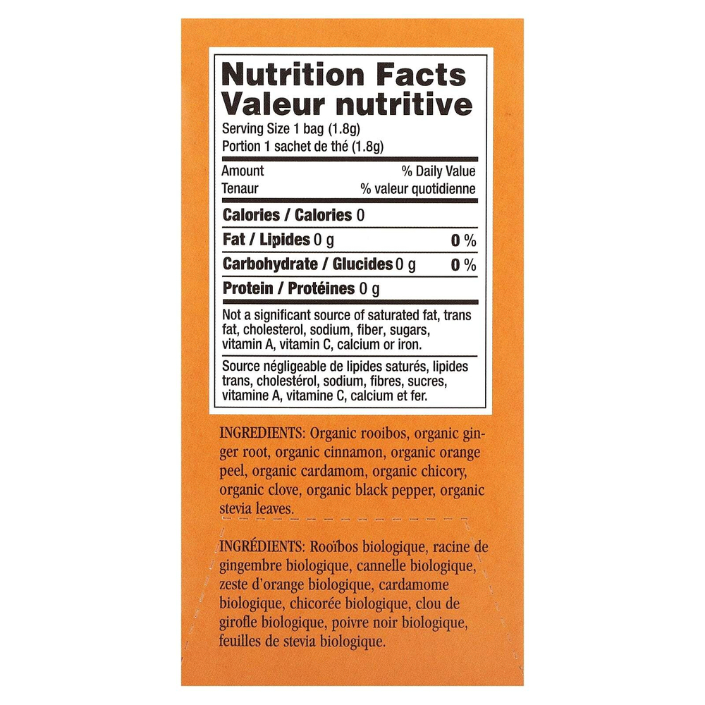 Uncle Lee's Tea, Imperial Organic, чай со вкусом апельсина и имбиря, без кофеина, 18 чайных пакетиков, 32,4 г (1,14 унции)