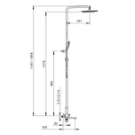 Душевая система 35к G2417-8 GAPPO лейка "Тропический душ" БЕЛЫЙ-ХРОМ