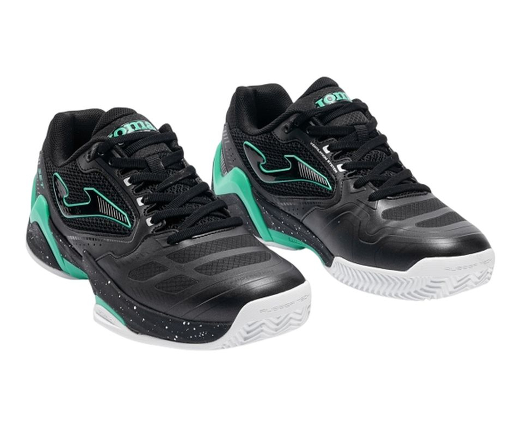 Мужские кроссовки теннисные Joma Set Men 2601 Clay - black/turquoise