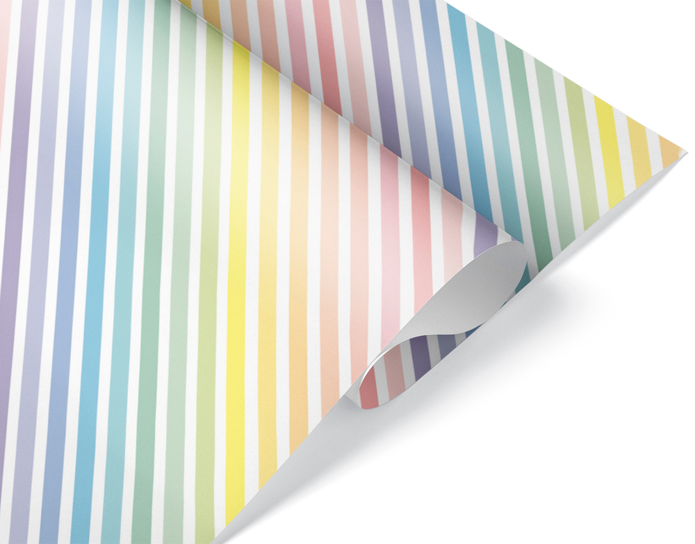 Упаковочная бумага «Радужные полоски» 0,7×1 м, 80 г/м²