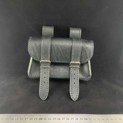 Сумка поясная горизонтальная чёрная