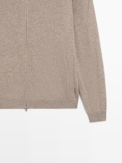 Massimo Dutti Кардиган на молнии, песочный