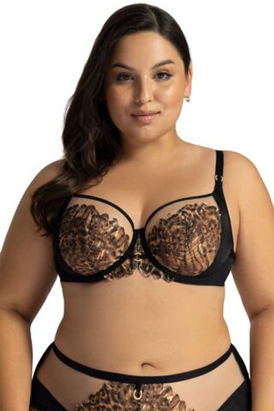 Бюстгальтер Liana с мягкой чашкой и хищным принтом (Размер: 65D) (Цвет: черный)