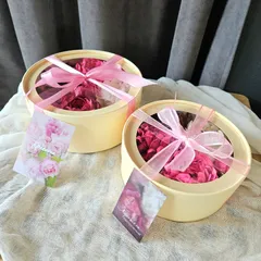 Зефир в шляпной коробке «Пионы» / 18 см