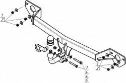 Фаркоп Motodor GAC GS8 2023 - н.в (оцинк. Шар)(паспорт и сертификат в комплекте)(без электрики) 97801-A