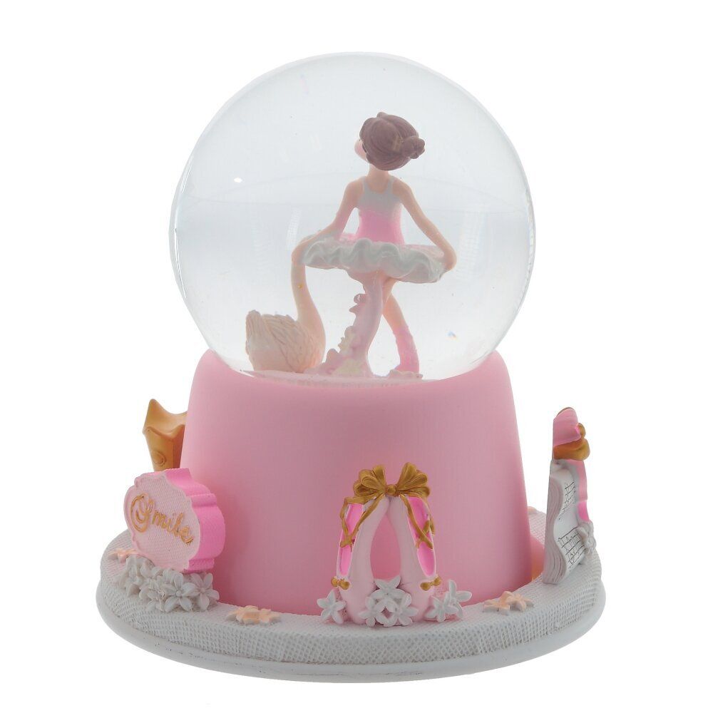 GAEM Фигурка дек "Балерина" в стекл шаре (муз, подсвет, вьюга, движ, 3xAAA н/п), D10 см, L15 W15 H17 см