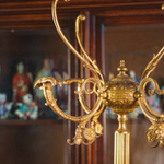 Винтажная напольная вешалка из бронзы