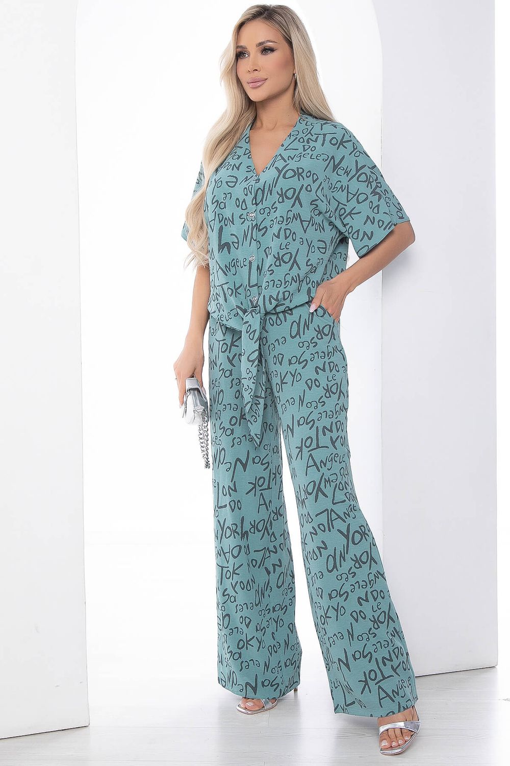 Костюм Чистый лист НЬЮ (бирюзовый) К15902-7М LT Collection