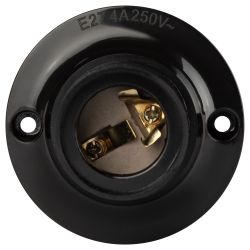 Патрон ЭРА Е27 потолочный бакелит без наклейки групповая упаковка 50 шт | Патроны, переходники, ПРА