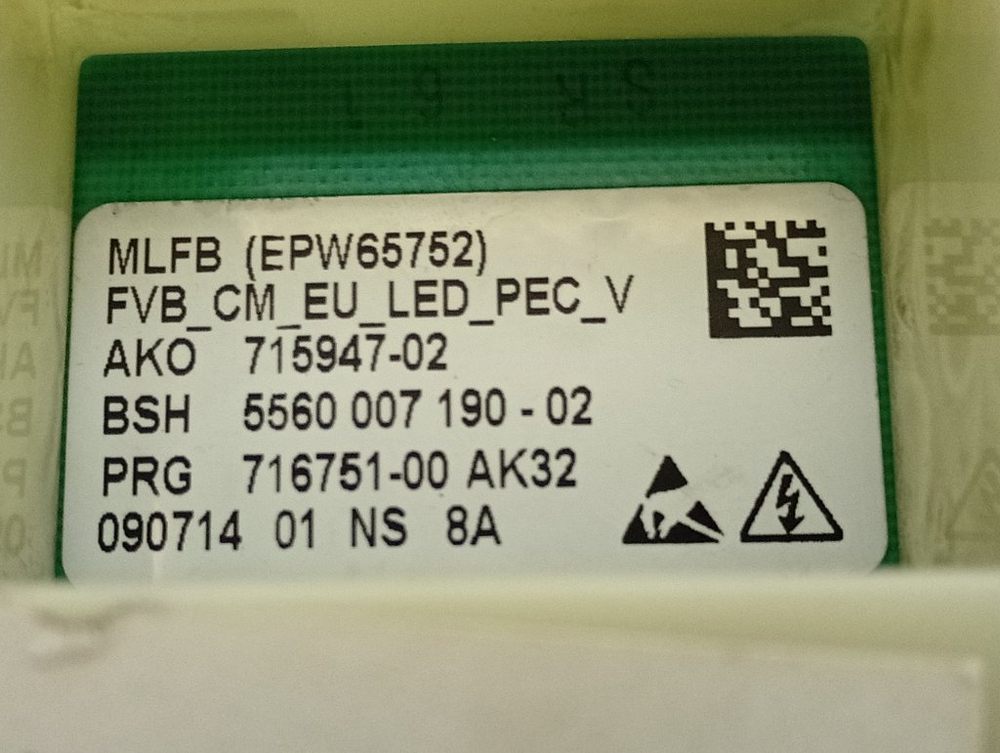 WLF20181CE/18 кт38 Электронный модуль для стиральной машины Bosch 556000719002 б/у