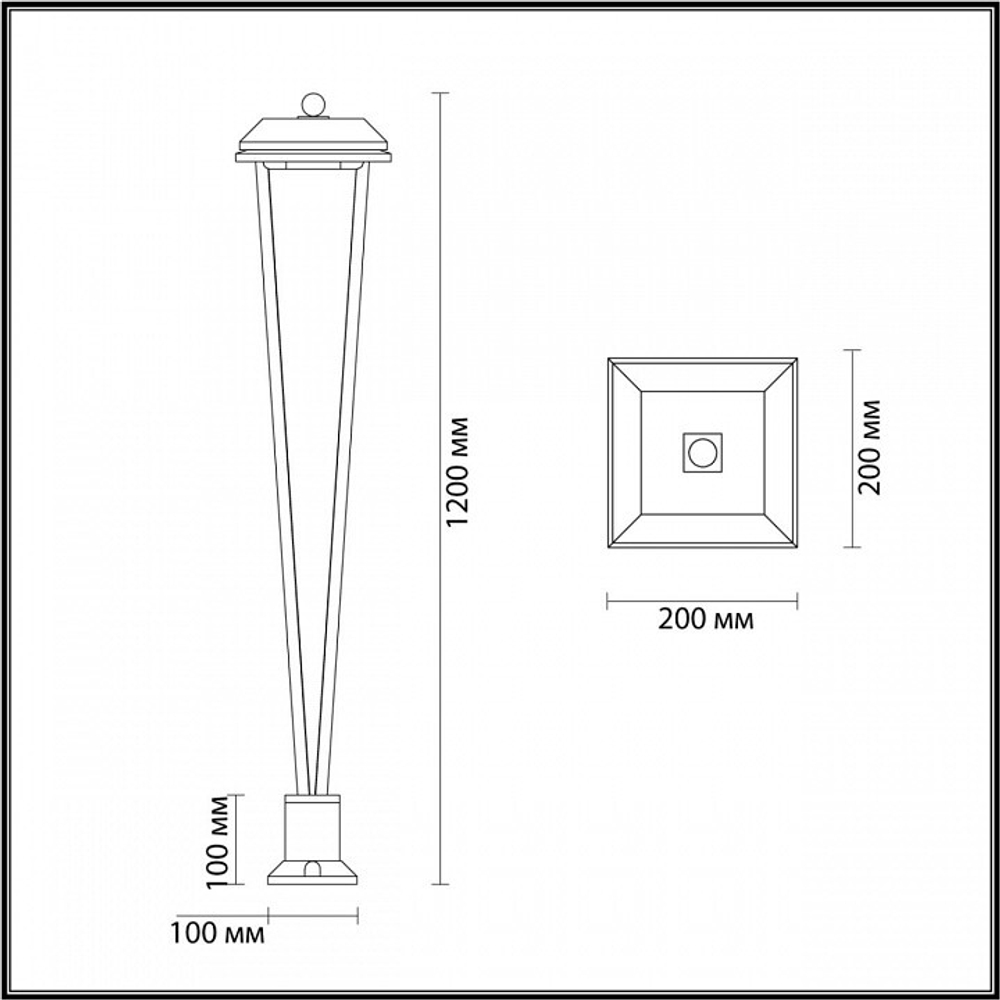 Наземный высокий светильник Odeon Light Bearitz 6655/12GA