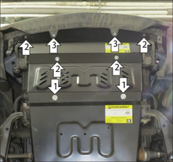 Усиленная защита радиатора (2 мм, сталь) для JAC T6 2019-, Sollers ST6 2023- Motodor.78308