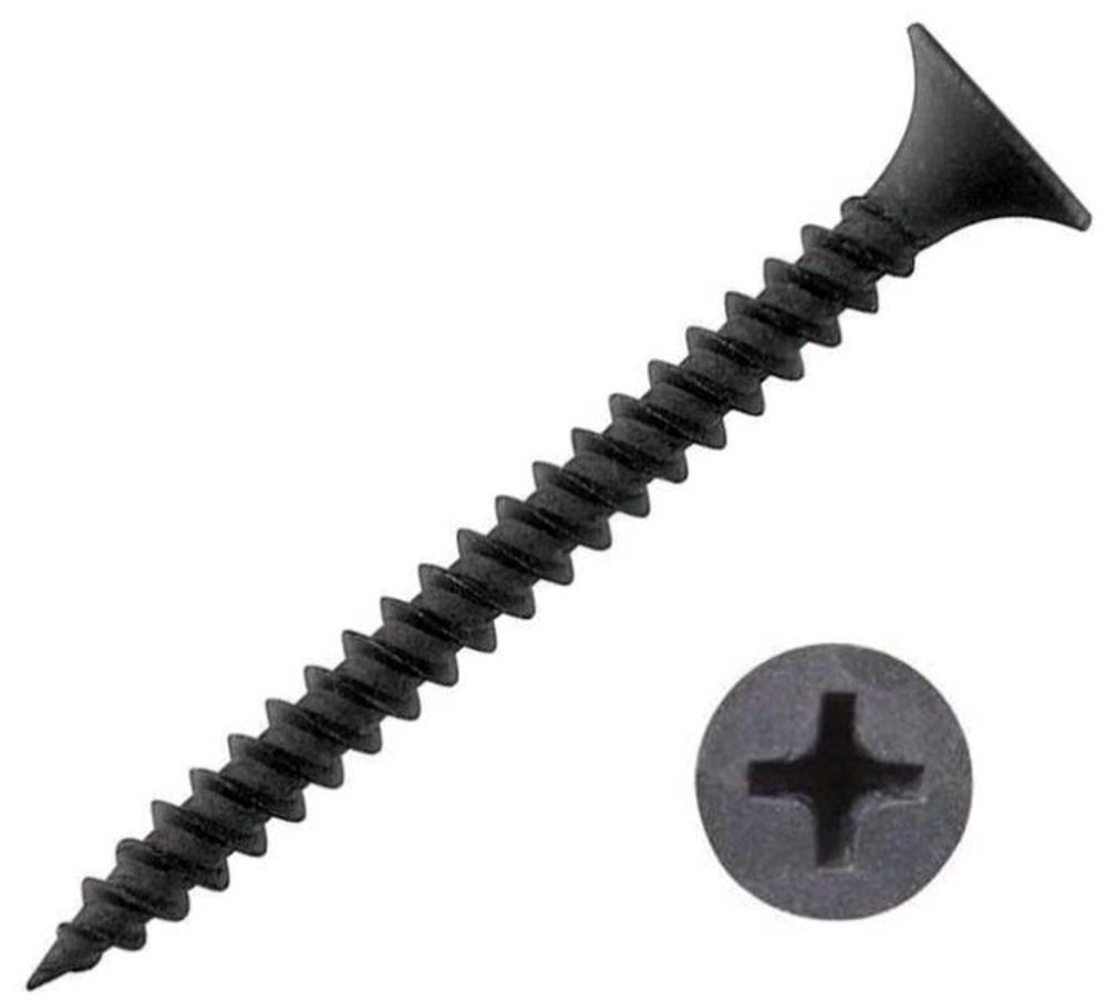 Саморез по дереву черн. 3,5*45 (упак. 1 кг) (прим.390шт)* Саморез по дереву черн. 3,5*45 (упак. 1 кг) (прим.390шт)*