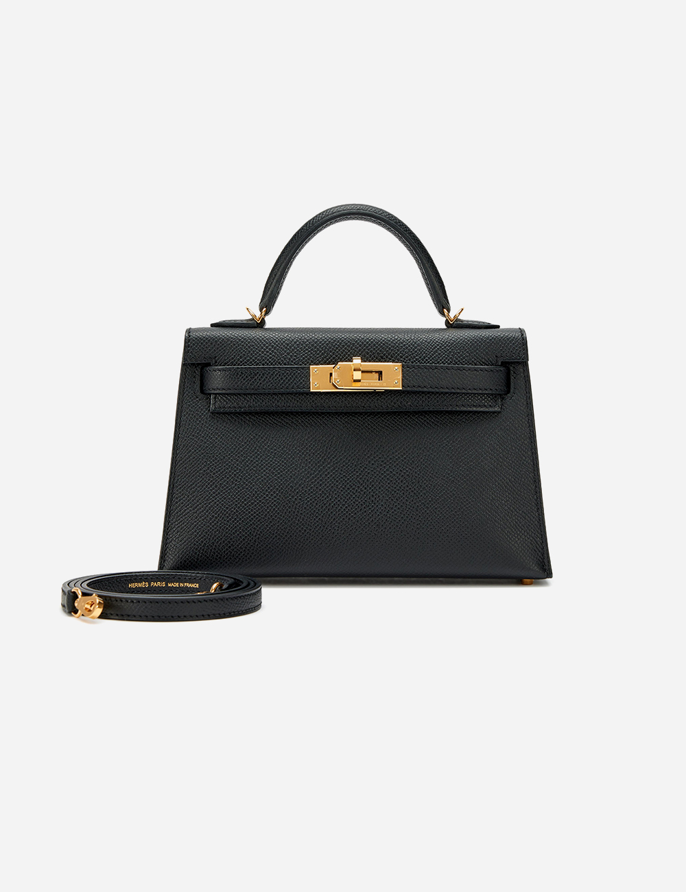 Сумка Hermes Epsom Mini Kelly 20 Gold Hardware "Noir"