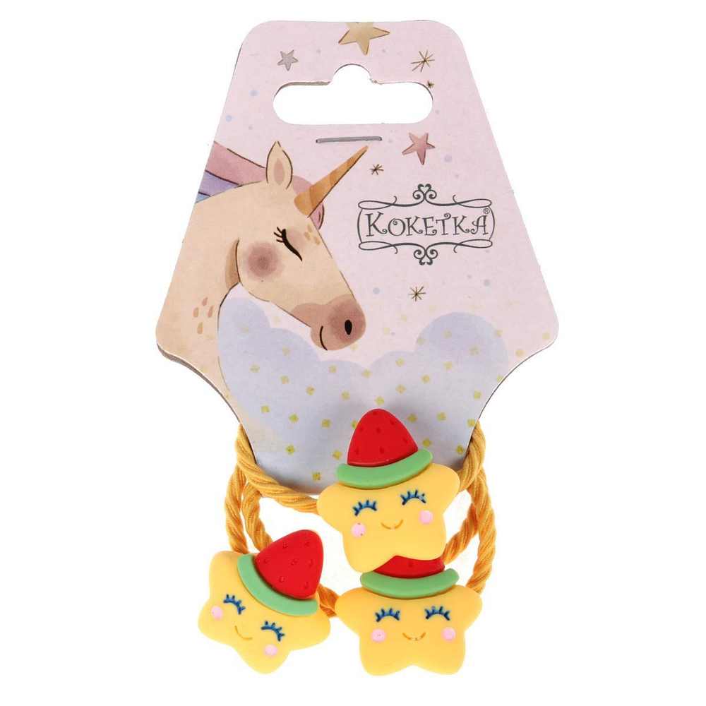 Резинки для волос детские 3шт "Карамельки.Звезды" d-3см (JINRE TRAVEL)