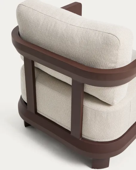 Уличное кресло Nerano из коричневого алюминия