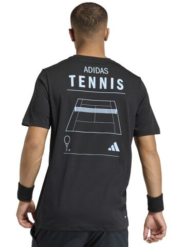 Мужская теннисная футболка Adidas Category Graphic - black