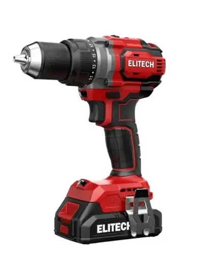 Аккумуляторная дрель-шуруповерт ELITECH ДА 20СЛ2 (E2201.044.01), 20В, 60 нм., 2 АКБ 2.0 А/ч, кейс