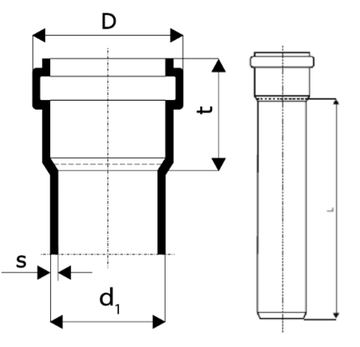 Труба Ostendorf Skolan dB SKEM 110х250 мм канализационная (335010)