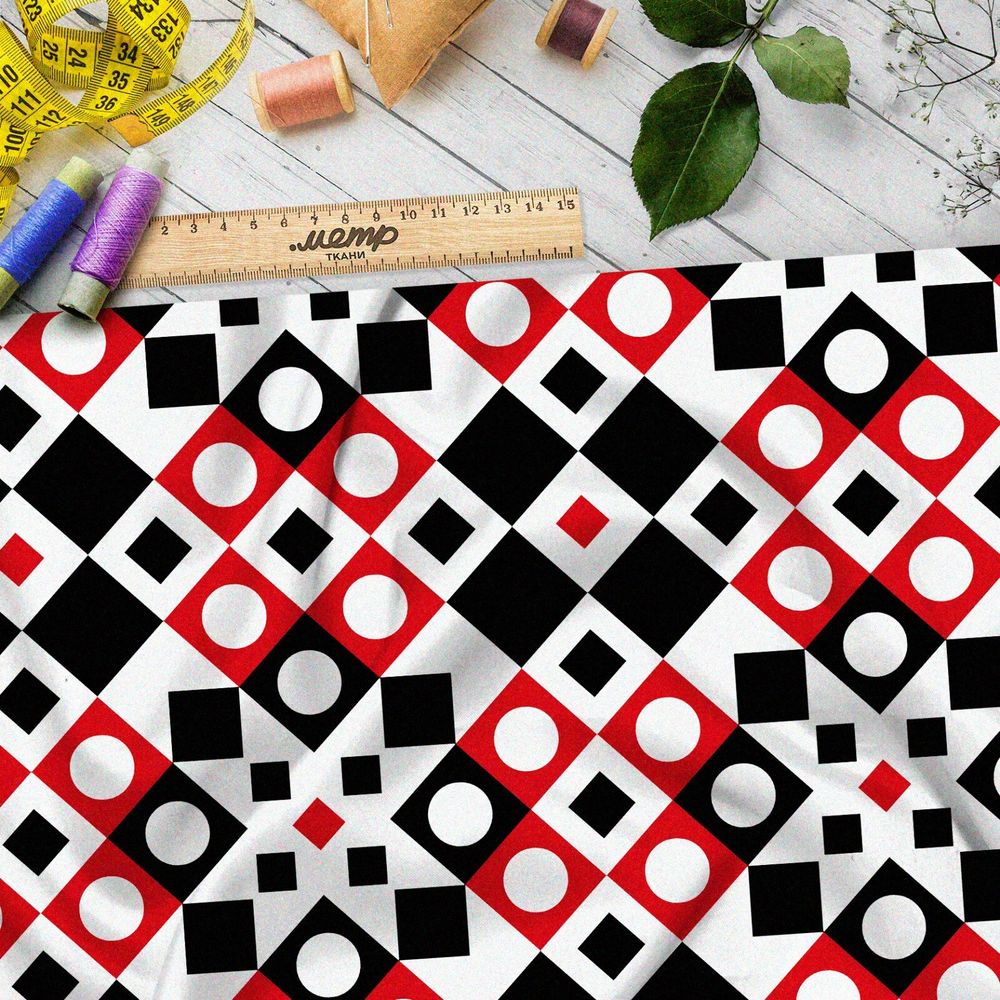 Ткань флис пёстрые цветные фигуры