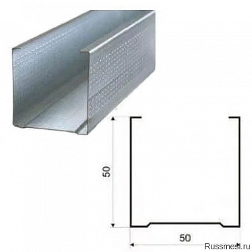 Профиль ПС 50х50мм 0,5мм 3м Дипос (18шт/уп)