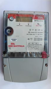 Счетчик электроэнергии МАТРИЦА NP 73L.3-5-2. 2014 г.в. Межповерочный интервал 10 лет. ТРЕБУЕТ ПОВЕРКИ.
