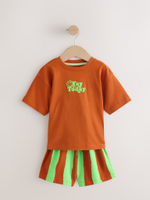 Пижама для мальчика Next AJ0-536, 3 шт., Оранжевый, Голубой, Фиолетовый