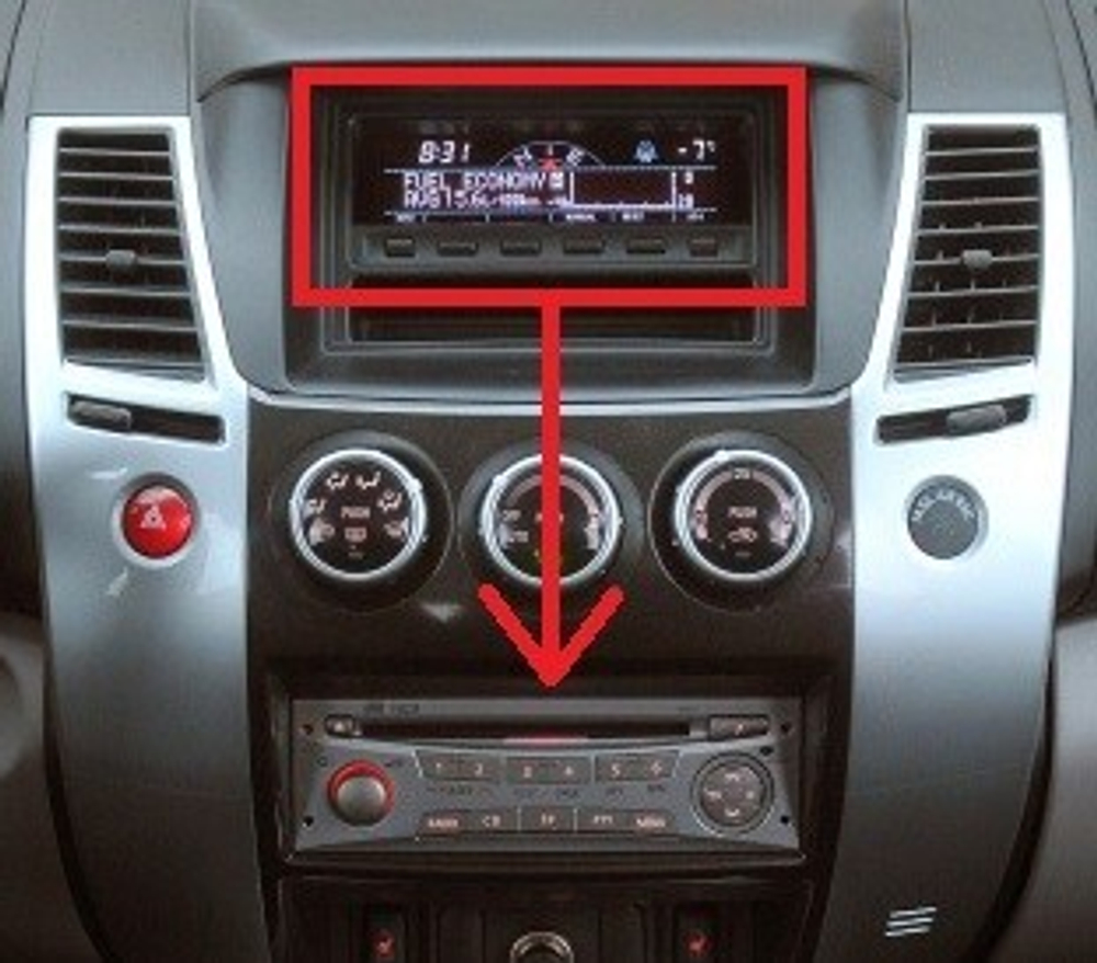 Рамка для переноса вниз БК Mitsubishi L200 2006-2015, Pajero Sport 2