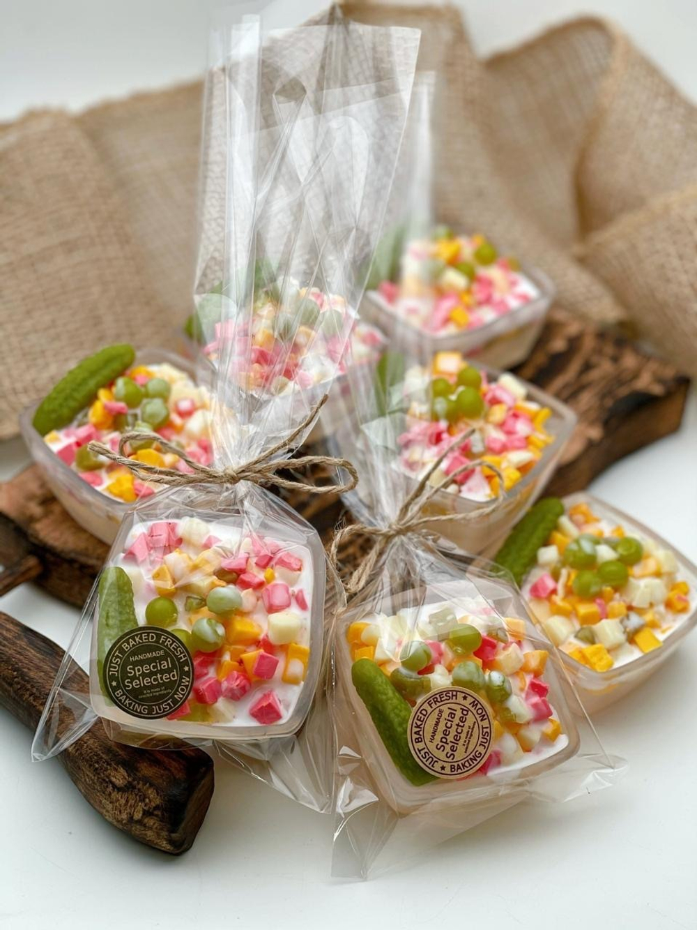 Мыло «Оливье с огурчиком" Подарок для мужчины Magic Benefit Soap