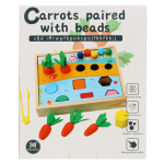 Развивающая игрушка деревянная Рыбалка река, огород + сортер с шариками, коробка C-41683