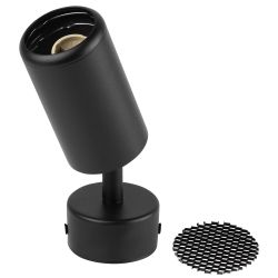 Светильник настенно-потолочный спот ЭРА OL55 BK MR16 GU10 IP20 черный | Накладные светильники