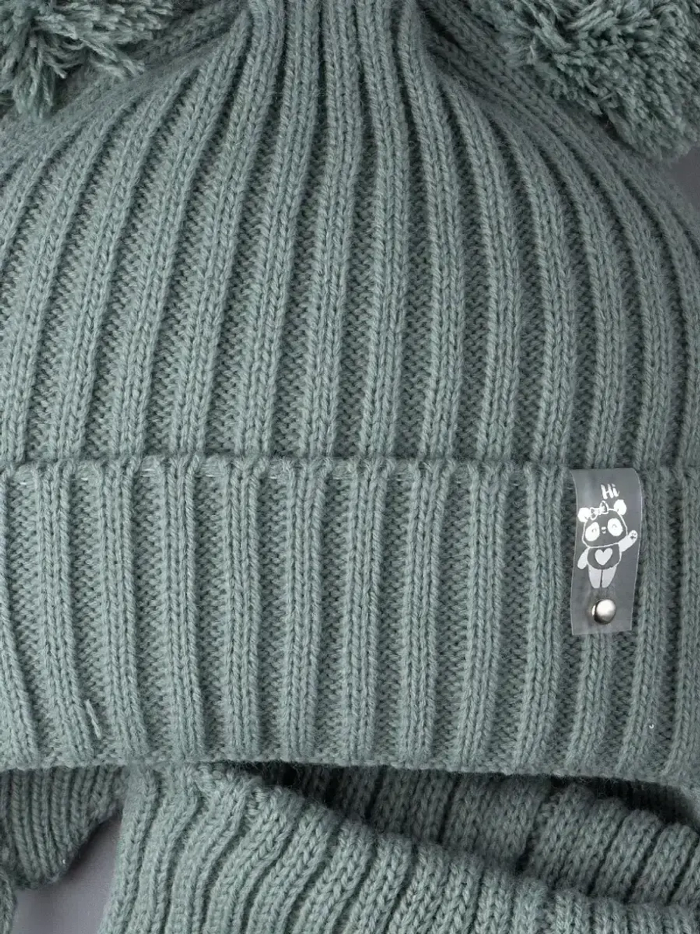 Шапка со снудом для девочки демисезонная