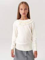 Джемпер школьный для девочки AT997  молочный