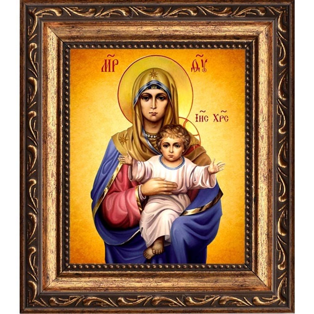 Объятия Отча (Уссурийская). Икона Богородицы на холсте.