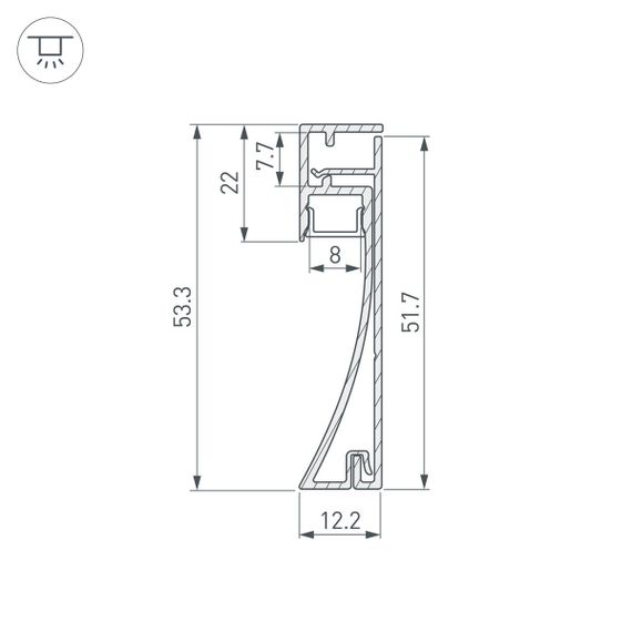 Профиль Arlight Plintus-H54-2000 White 045434